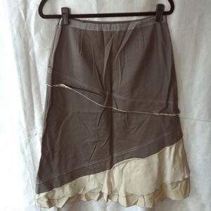 Neesh by D.A.R grey & tan skirt NWT Size M